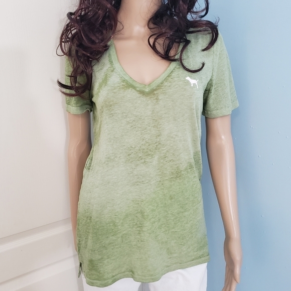 PINK VIictoria's Secret Burnout Tee- Shirt XS - Picture 6 of 6